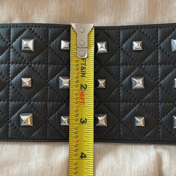 Pinko Wide Black Belt with Silver Studs main image 4